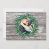 Cartes Pour Fêtes Annuelles Serre Russe Deux Photo Joyeux Script de Noël (Dos)