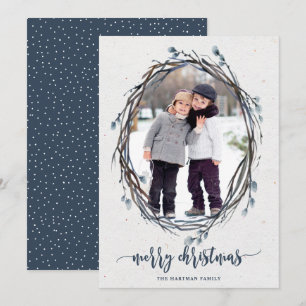Cartes Pour Fêtes Annuelles Serre rustique Joyeux Noël Photo Marine