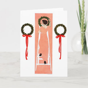 Cartes Pour Fêtes Annuelles Serrer les couronnes