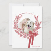 Cartes Pour Fêtes Annuelles Serrure de Noël rouge poussiéreuse photo minime (Devant)