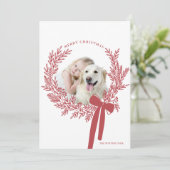 Cartes Pour Fêtes Annuelles Serrure de Noël rouge poussiéreuse photo minime (Debout devant)