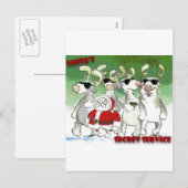 Cartes Pour Fêtes Annuelles Service secret père Noël (Devant / Derrière)