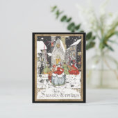 Cartes Pour Fêtes Annuelles Services de Noël à l'église Ye Olde (Debout devant)