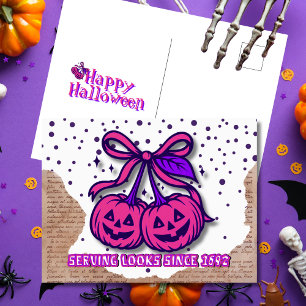 Cartes Pour Fêtes Annuelles Servir des Looks Depuis 1692 Citrouilles Roses Vio