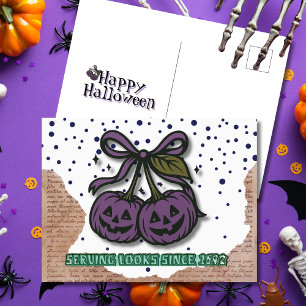 Cartes Pour Fêtes Annuelles Servir des Looks Depuis 1692 Citrouilles Violettes