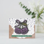 Cartes Pour Fêtes Annuelles Servir les regards depuis 1692 Citrouille violet C (Debout devant)