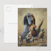 Cartes Pour Fêtes Annuelles Set anglais avec faisans, art (Devant / Derrière)