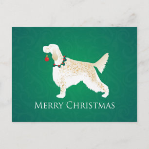 Cartes Pour Fêtes Annuelles Setter anglais Joyeux Noël Design