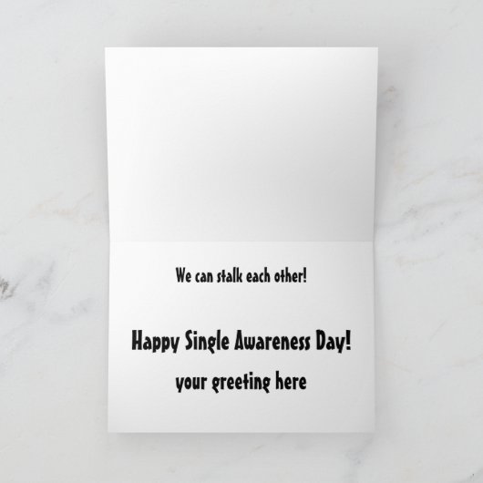 Cartes Pour Fêtes Annuelles Seul jour de conscience Carte-Vous égrappant (Intérieur)