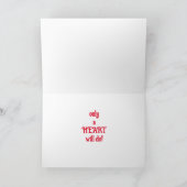 CARTES POUR FÊTES ANNUELLES SEUL UN "COEUR" SERA FAIT POUR "VOUS" À NOËL (Intérieur)