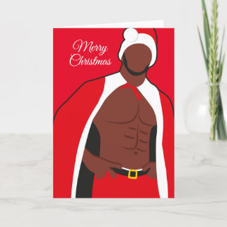 Cartes Pour Fêtes Annuelles Sexy Black Santa Claus