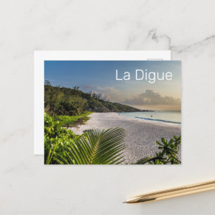Cartes Pour Fêtes Annuelles Seychelles La Digue Sunset Beach Souvenir de vacan
