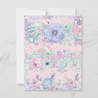 Cartes Pour Fêtes Annuelles Shabby Chic Dreamy Mist Flower Wreaths | Pastel Ju