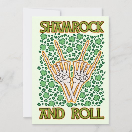 Cartes Pour Fêtes Annuelles Shamrock And Roll St Patrick's Day (Devant)