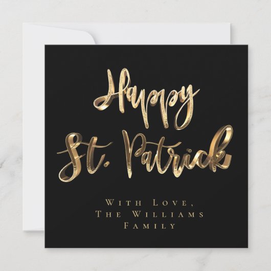Cartes Pour Fêtes Annuelles Shamrock Clovers Motif Bonne St. Patrick's Day (Devant)