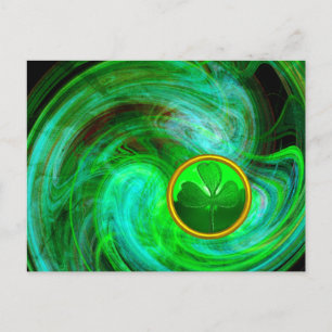 Cartes Pour Fêtes Annuelles SHAMROCK Jour de la Saint Patrick EN FRACTAUX VERT