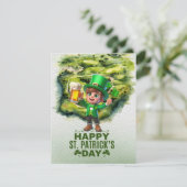 Cartes Pour Fêtes Annuelles Shamrock pour la Saint Patrick's Day pour Golfer (Debout devant)