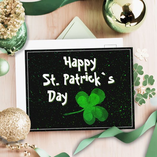 Cartes Pour Fêtes Annuelles Shamrock vert irlandais Bonne St Patrick`s Day