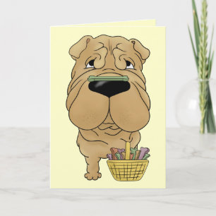 Cartes Pour Fêtes Annuelles Shar-Pei - chasse à os de Pâques, n'importe qui ?