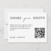 Cartes Pour Fêtes Annuelles Share Your Shots QR Code Share the Love Wedding (Devant)