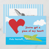 Cartes Pour Fêtes Annuelles Shark Bite Valentine (Devant / Derrière)
