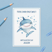 Cartes Pour Fêtes Annuelles Shark Boys Heureuse Sainte-Valentin de classe