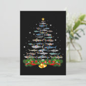 Cartes Pour Fêtes Annuelles Shark Christmas Tree Shark Amateurs Cadeaux Hommes (Debout devant)