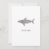 Cartes Pour Fêtes Annuelles Shark Père Noël Jaws Drôle Noël dire (Devant)