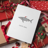 Cartes Pour Fêtes Annuelles Shark Père Noël Jaws Drôle Noël dire