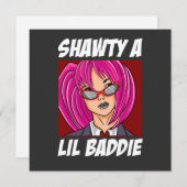 Cartes Pour Fêtes Annuelles Shawty a Lil Baddie (Devant / Derrière)