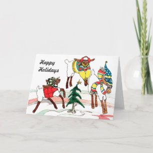 Cartes Pour Fêtes Annuelles Sheep Deer