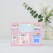 Cartes Pour Fêtes Annuelles Sheep Reading in the Kitchen Postcards (Debout devant)