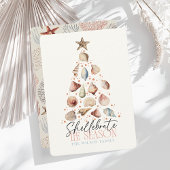 Cartes Pour Fêtes Annuelles Shellebrate Season Seashell Christmas Tree
