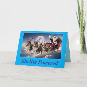Cartes Pour Fêtes Annuelles Sheltie Renne