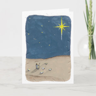 Cartes Pour Fêtes Annuelles Shepherd and the Star