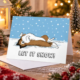Cartes Pour Fêtes Annuelles Shetland Sheepdog Sheltie Qu'il neige Chien Vacanc