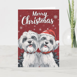 Cartes Pour Fêtes Annuelles Shi Tzu Joyeux Noël Personnalisé