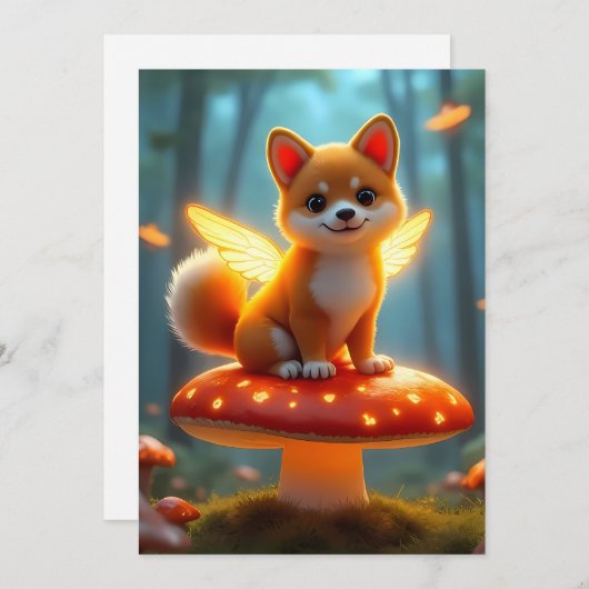 Cartes Pour Fêtes Annuelles Shiba aventure (Devant / Derrière)