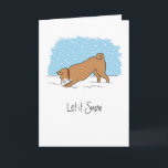 Cartes Pour Fêtes Annuelles Shiba Inu Laisser neiger - Joyeux Noël de chien<br><div class="desc">Joyeux Shiba Inu creusant dans la neige hivernale avec le titre "LET IT NEIGE". Le texte intérieur dit "Joyeux Noël". Ce message peut être personnalisé avec votre propre salutation personnalisée. Une carte de vacances parfaite pour les services animaux de compagnie à customiser et envoyer à des clients, amis et clients....</div>