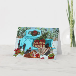 Cartes Pour Fêtes Annuelles Shiba Inu & Rottweiler Noël