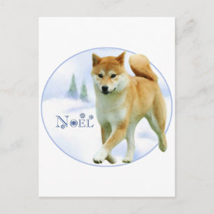 Cartes Pour Fêtes Annuelles Shiba Noel