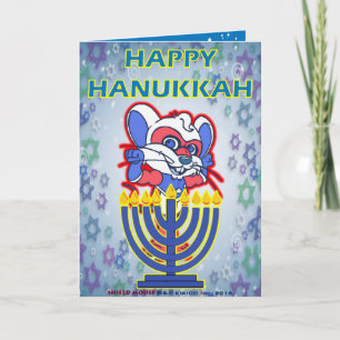 Cartes Pour Fêtes Annuelles SHIELD MOUSE Happy Hanoukka Card 2016