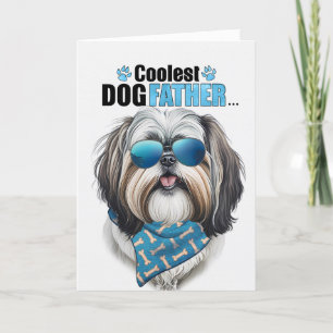 Cartes Pour Fêtes Annuelles Shih Tzu Chien Coolest Papa Fête des pères