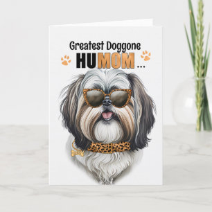 Cartes Pour Fêtes Annuelles Shih Tzu Chien Meilleur HuMAMAN Fête des Mères