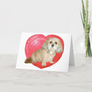 Cartes Pour Fêtes Annuelles Shih Tzu / Croisé Caniche Saint-Valentin