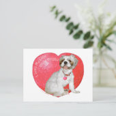 Cartes Pour Fêtes Annuelles Shih Tzu/Saint-Valentin de Lhasa Apso (Debout devant)