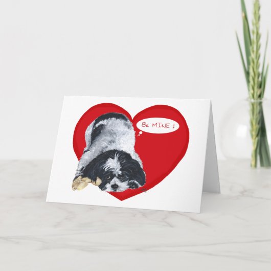 Cartes Pour Fêtes Annuelles Shih Tzu Valentines (Devant)