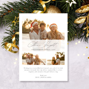 Cartes Pour Fêtes Annuelles Shine Bright Noël Famille Tropicale 3 Photos