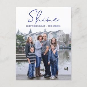 Cartes Pour Fêtes Annuelles Shine Happy Hanoukka Blue Photo
