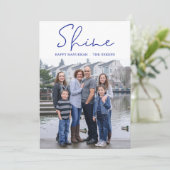 Cartes Pour Fêtes Annuelles Shine Happy Hanoukka Blue Photo (Debout devant)